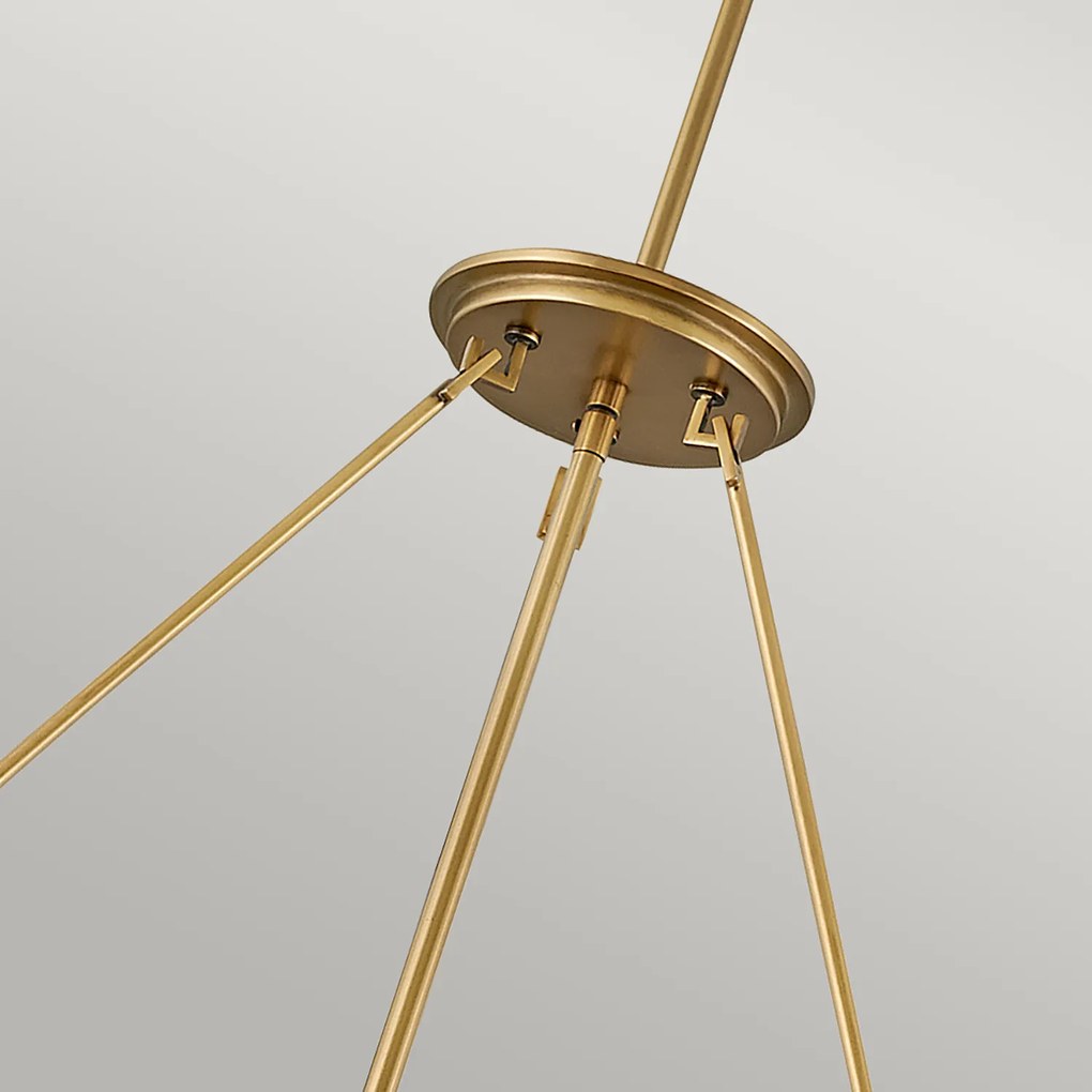 Lampadario Contemporaneo Echelon Acciaio Ottone Antico 8 Luci E14