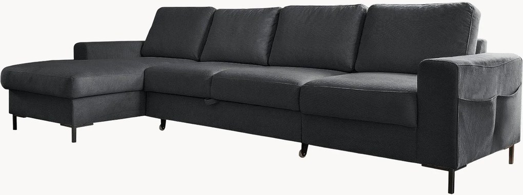 Divano angolare letto in velluto a coste Lofty Lilly