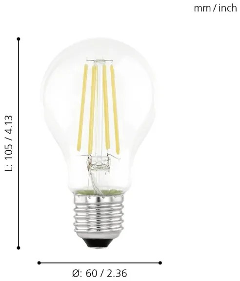 Lampadina LED con sensore crepuscolare VINTAGE A60 E27/6W/230V 3000K - Eglo 11886