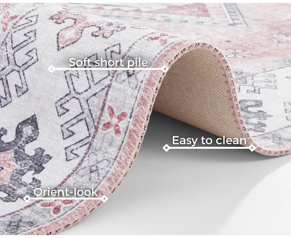 Tappeto rosa chiaro , 80 x 150 cm Gratia - Nouristan