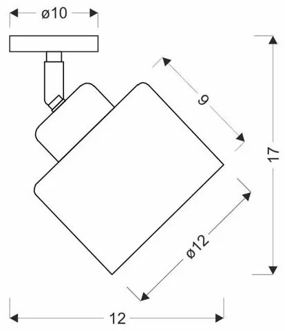 Faretto WAMA 1xE27/40W/230V nero/cromo opaco