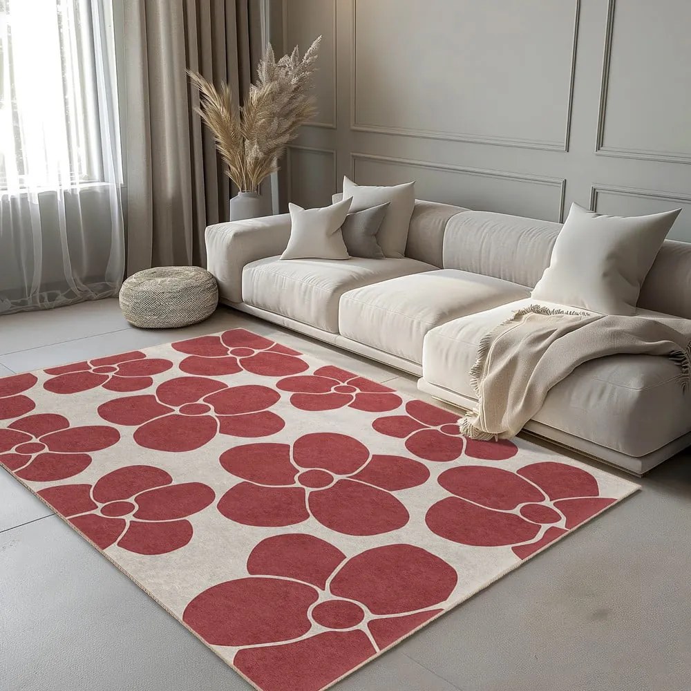 Tappeto rosso lavabile 160x230 cm Red Meadow – Mila Home