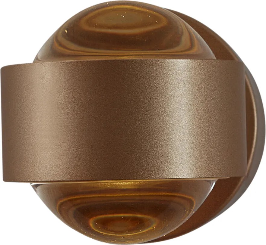 Lampada da parete di design bronzo scuro con LED IP44 - Lens