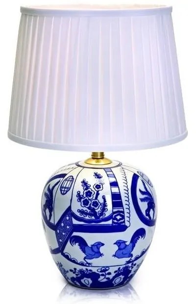 Lampada da tavolo blu e bianca Goteborg, altezza 48 cm Göteborg - Markslöjd