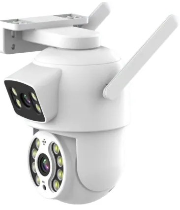 Immax NEO 07783L - Telecamera esterna smart DOUBLE 355° P/T 2x2MP IP65 Wi-Fi Tuy