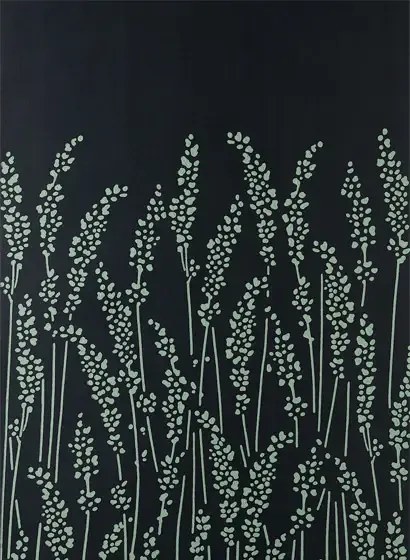 Farrow & Ball Carta da parati Feather Grass - Off-Black/ Breakfast Room Green