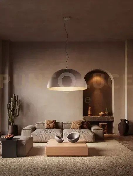 Steel sospensione in metallo grigio metallizzato e oro opaco 3 luci...