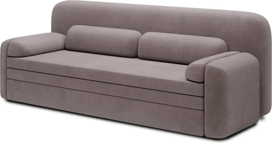 Divano marrone allungabile/con contenitore e rivestimento in velluto a coste 236 cm Elioss – ELTAP