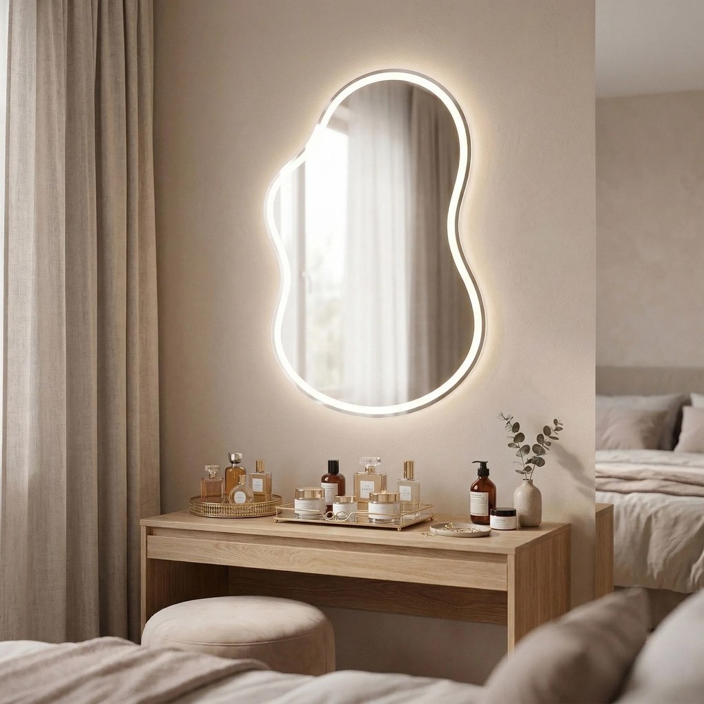 Specchio LED UNO 80x55 cm