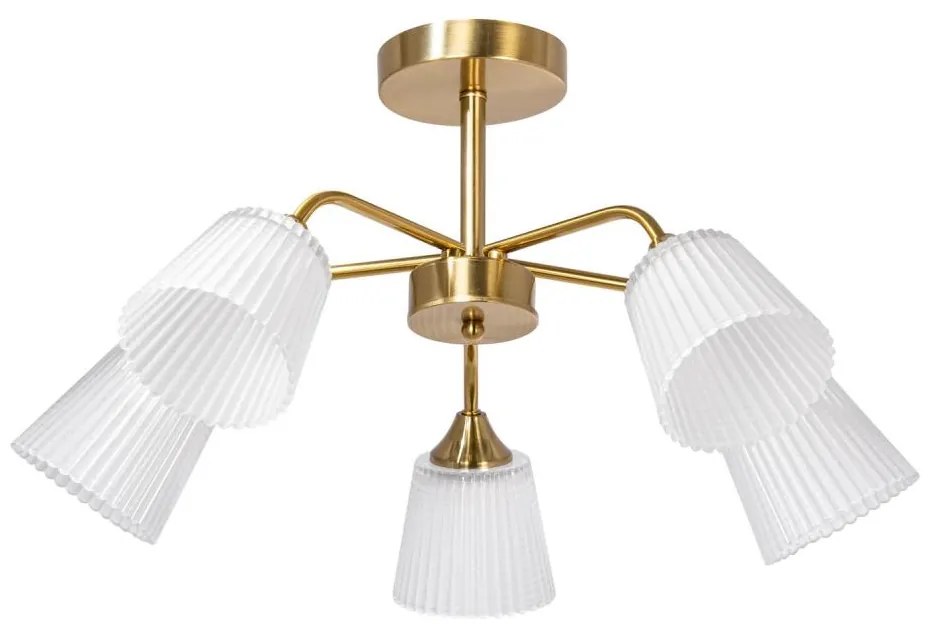 Lampadario a sospensione con supporto rigido 5xE14/60W/230V oro