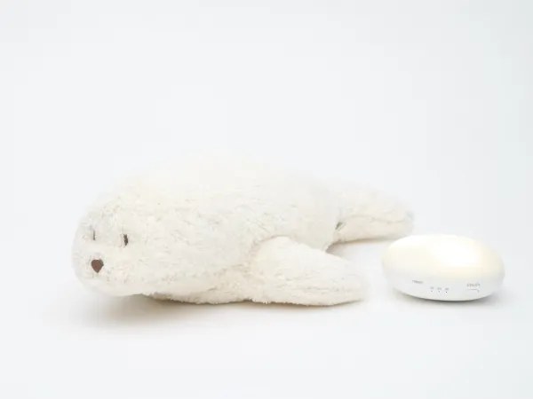 Moonie - Peluche per la nanna con melodia e luce foca Organic Polar