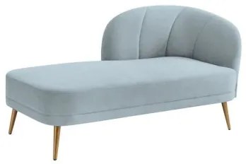 Divano Chaise Longue DKD Home Decor Blu cielo 160 x 80 x 90 cm Azzurro Dorato Metallo Plastica Pino