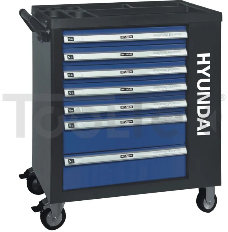 Hyundai 59005 Cassettiera carrellata 7 cassetti con dotazione 298 Pz.