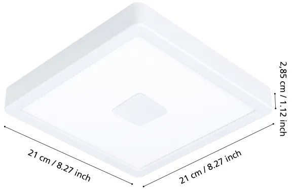 Eglo 900282 - LED Plafoniera da esterno IPHIAS LED/17W/230V IP44 bianco