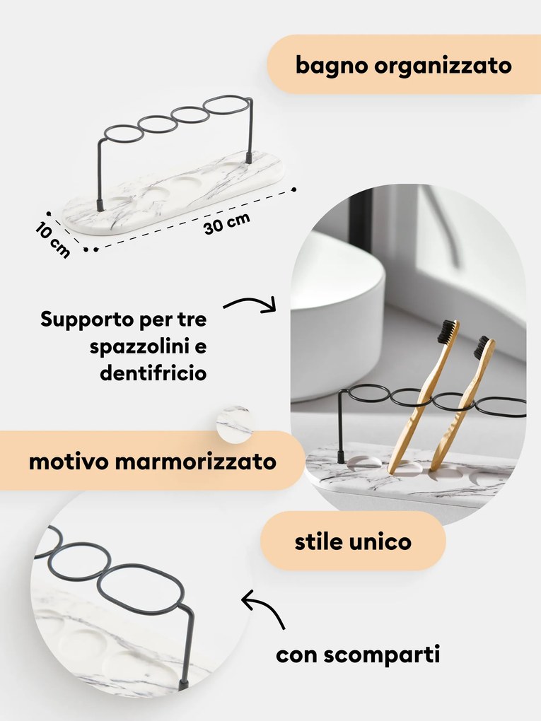 Sinsay - Porta-spazzolino da denti - bianco