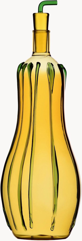 Dispenser aceto e olio in vetro borosilicato fatto a mano Vegetables