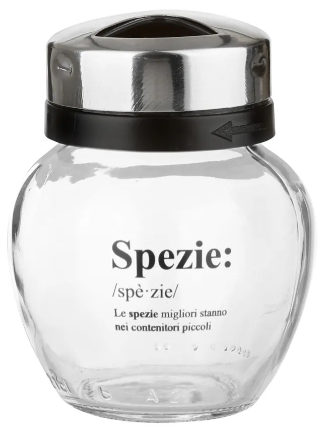 Barattolo spezie in vetro 210 ml con scritta