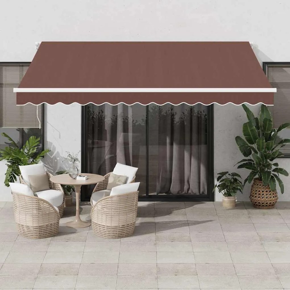 Tenda Da Sole Retrattile Automatica 400x300 Cm Marrone /