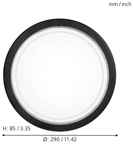 Eglo 83159 - Plafoniera PLANET 1 1xE27/60W/230V