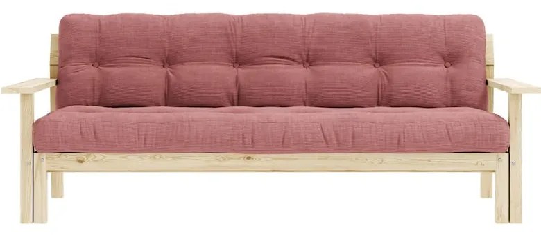 Divano letto in velluto a coste rosa 218 cm Unwind - Karup Design