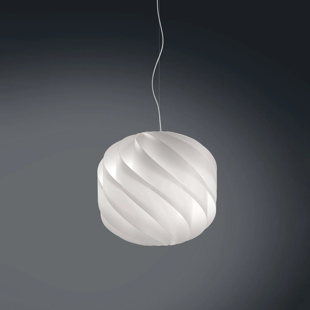 Sospensione Moderna Globe Polilux ® Bianco E Metallo Cromo 1 Luce E27 D40Cm