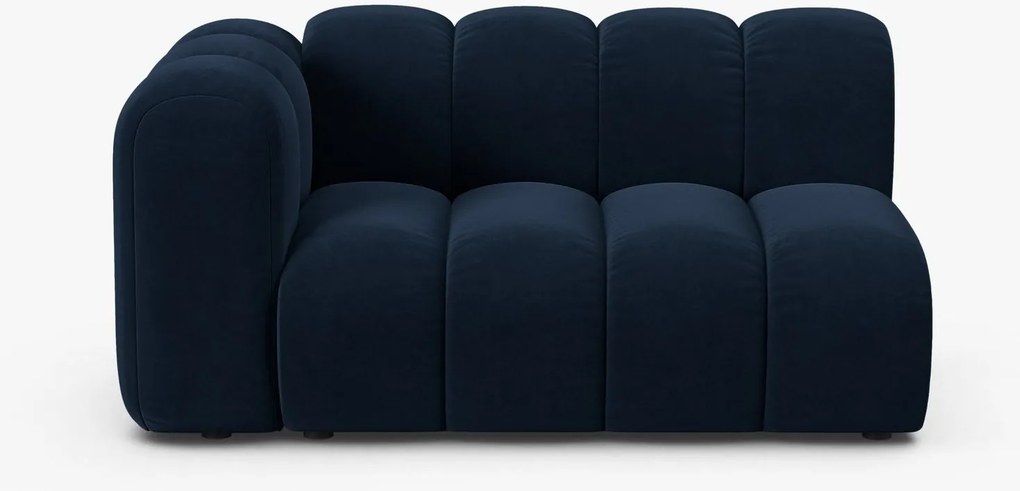 Modulo Lupine 2 posti con bracciolo in velluto Salvador – L145 cm