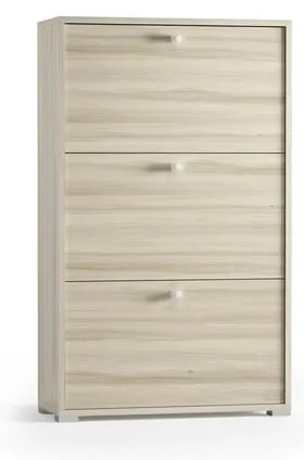 Scarpiera Olmo 3 ante doppia profondità L 67 x H 147 x P 28 cm 18 paia, beige