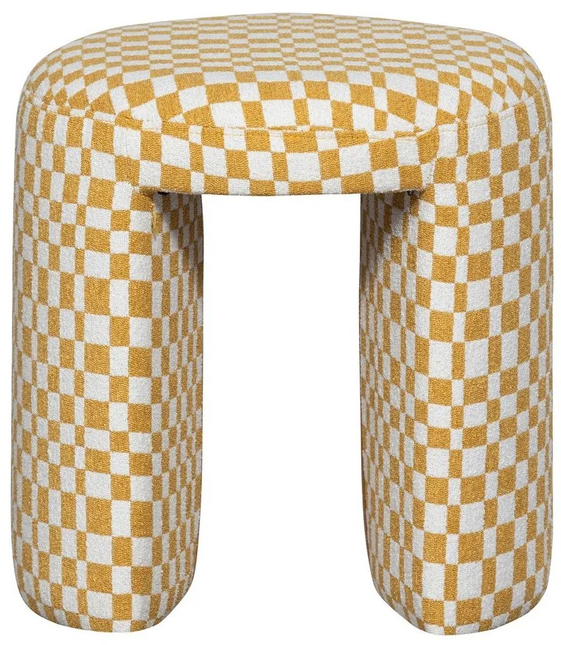 Sgabello giallo imbottito Charlie – WOOOD