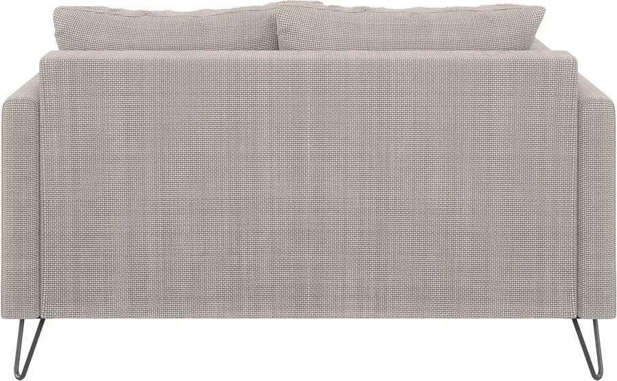 Divano marrone chiaro con rivestimento in ciniglia 140 cm Freya – Ropez