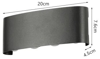 Brilagi - Applique da parete LED per esterni FLAREBOX LED/8W/230V nero IP65