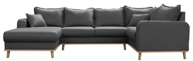 Divano angolare grigio scuro (angolo sinistro) Beata - Ropez