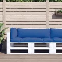 Cuscini per Pallet 3 pz Blu Reale in Tessuto 314667