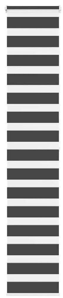 Tenda A Rullo Zebra Nero Larghezza Tessuto 40,9 Cm Poliestere /