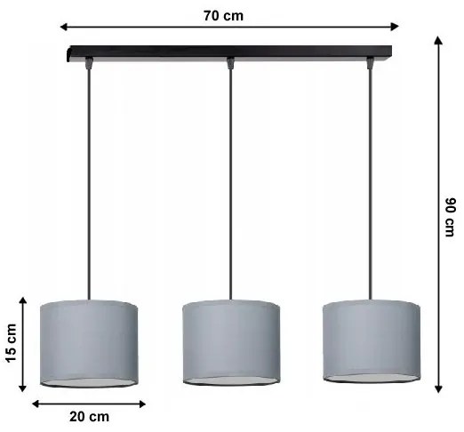 Lampadario a sospensione con filo TUZ 3xE27/60W/230V
