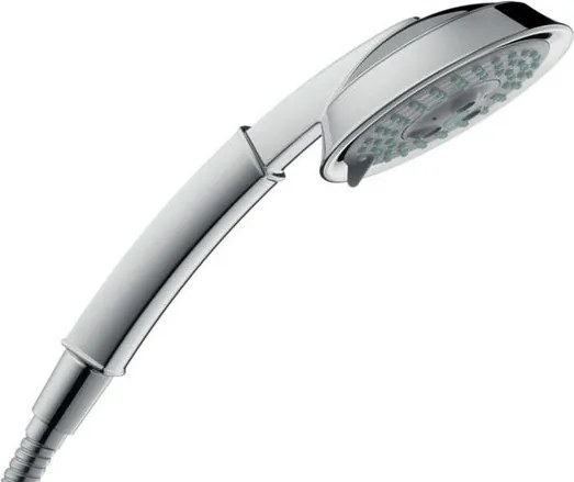 Soffione doccia HANSGROHE Raindance Classic 100 3j in abs cromo spazzolato L 11.9 cm anticalcare 3 getti