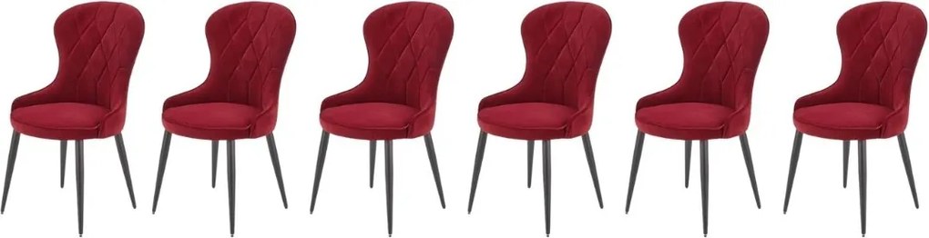 Set di 6 sedie K366 acero vellutato