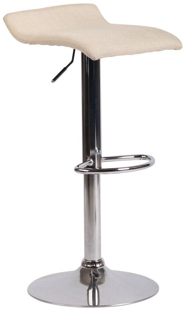 Sgabello Bar Regolabile İn Tessuto Con Design Elegante - Barhocker Dyn V2 Stoff / Creme / Chrom