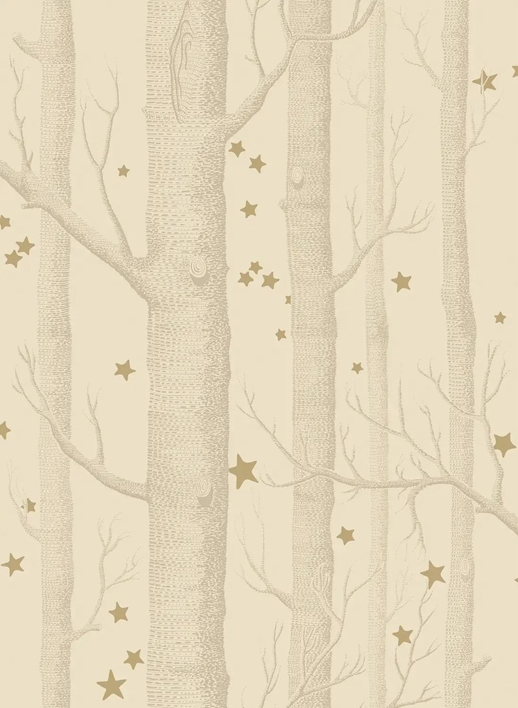 Tapete Woods & Stars von Cole & Son - Buff & Gold