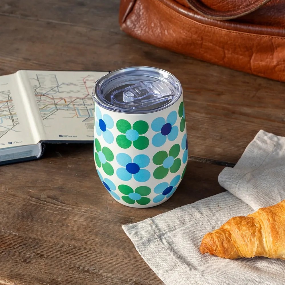 Tazza da viaggio 350 ml Blue and green Daisy - Rex London