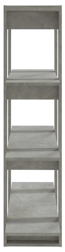 Libreria/divisorio grigio cemento 100x30x123,5 cm