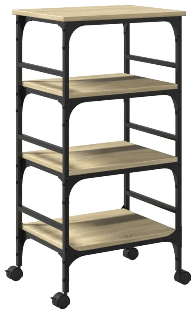 Carrello cucina rovere sonoma 45x35x89,5 cm legno multistrato