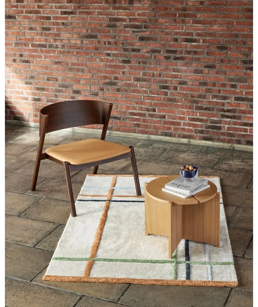 Poltrona marrone scuro Oblique - Hübsch