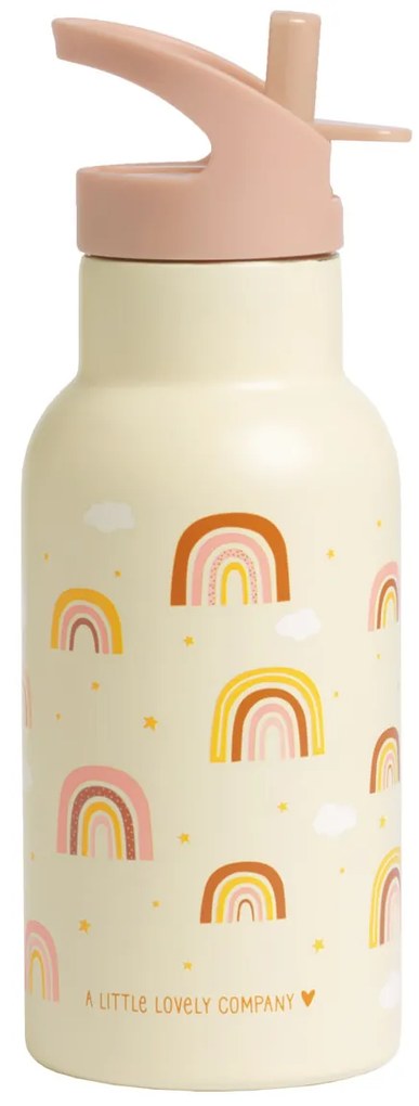 A Little Lovely Company - borraccia in acciaio inox, 350 ml - arcobaleno