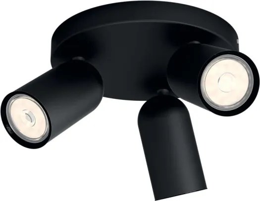 Philips - Faretto LED RGBW dimmerabile PONGEE 3xGU10/4,8W/230V nero + telecomando