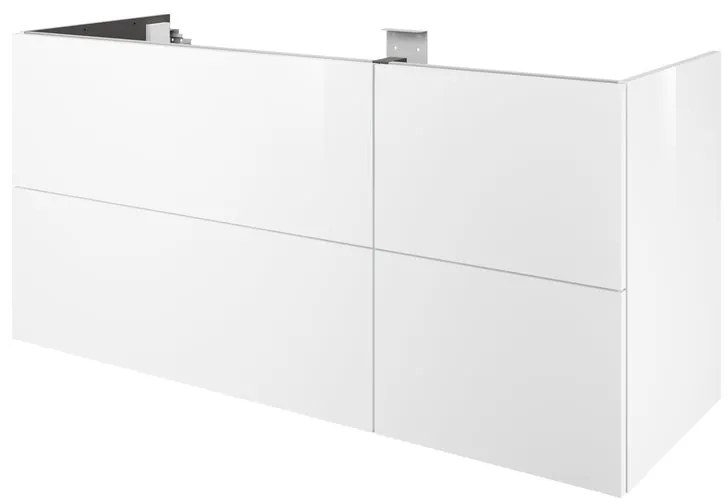 Mobile da bagno sotto lavabo Neo  laccato lucido L 135 x H 64 x P 48 cm 4 cassetti, lavabo non incluso