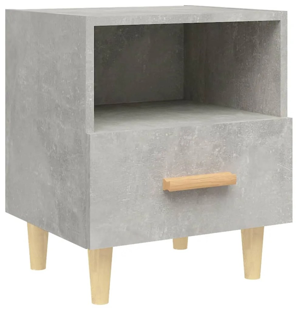 Comodini 2 pz Grigio Cemento 40x35x47 cm