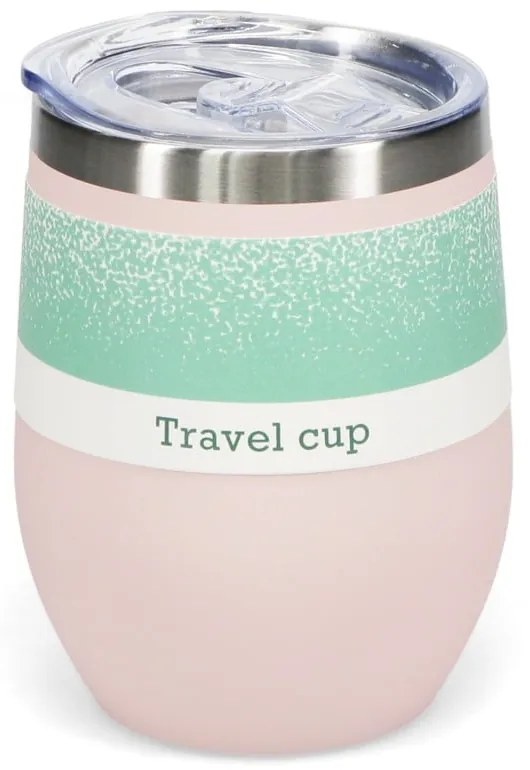 Tazza da viaggio rosa chiaro 350 ml - Rex London