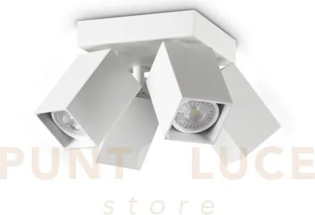 Dynamite faretto bianco orientabile 4 luci attacco gu10 lampadina i...