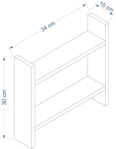 Scaffale da cucina DENVER 30x34 cm bianco