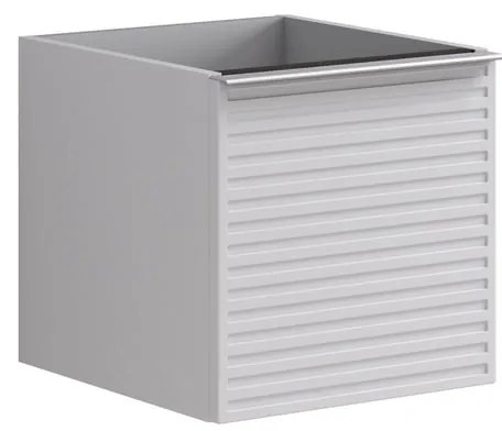 Struttura semi colonna da bagno Pixel 1 cassetto laccato opaco bianco L 40 x H 40 x P 45.5 cm
